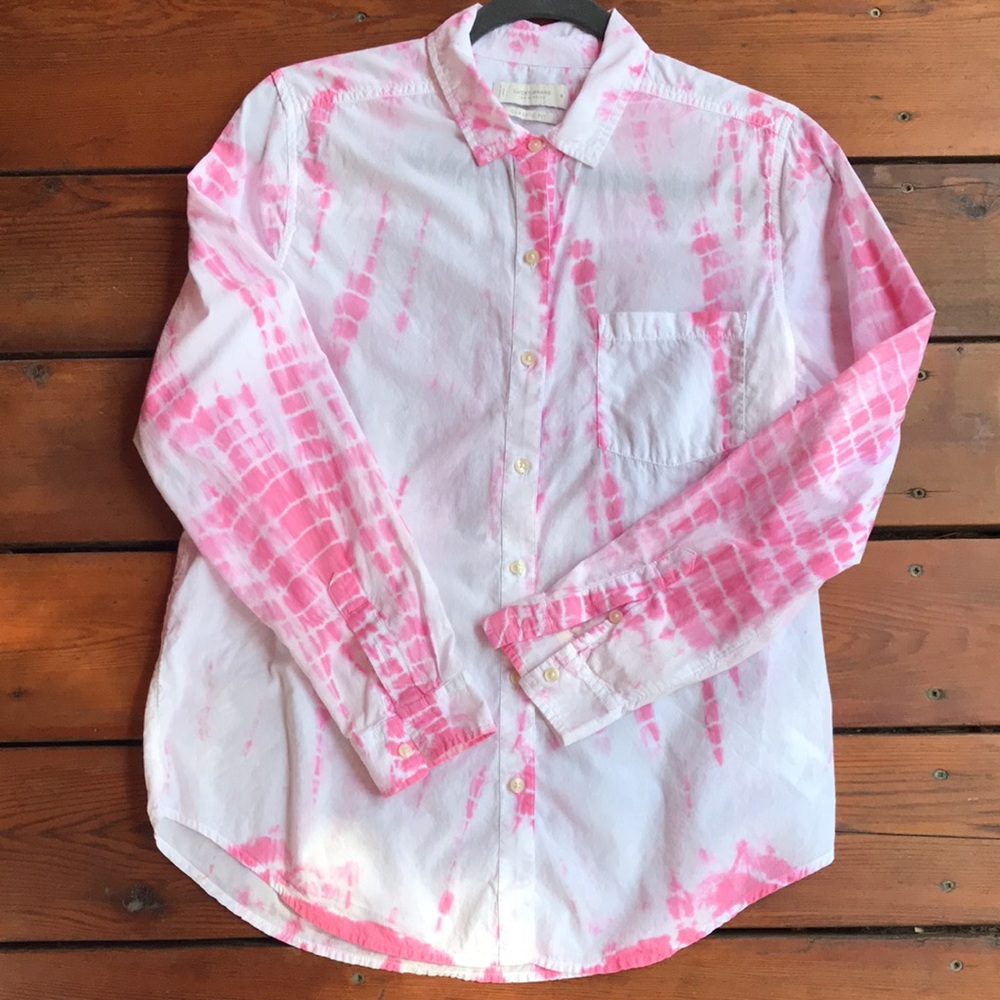Lucky Brand M tie died light white shirt